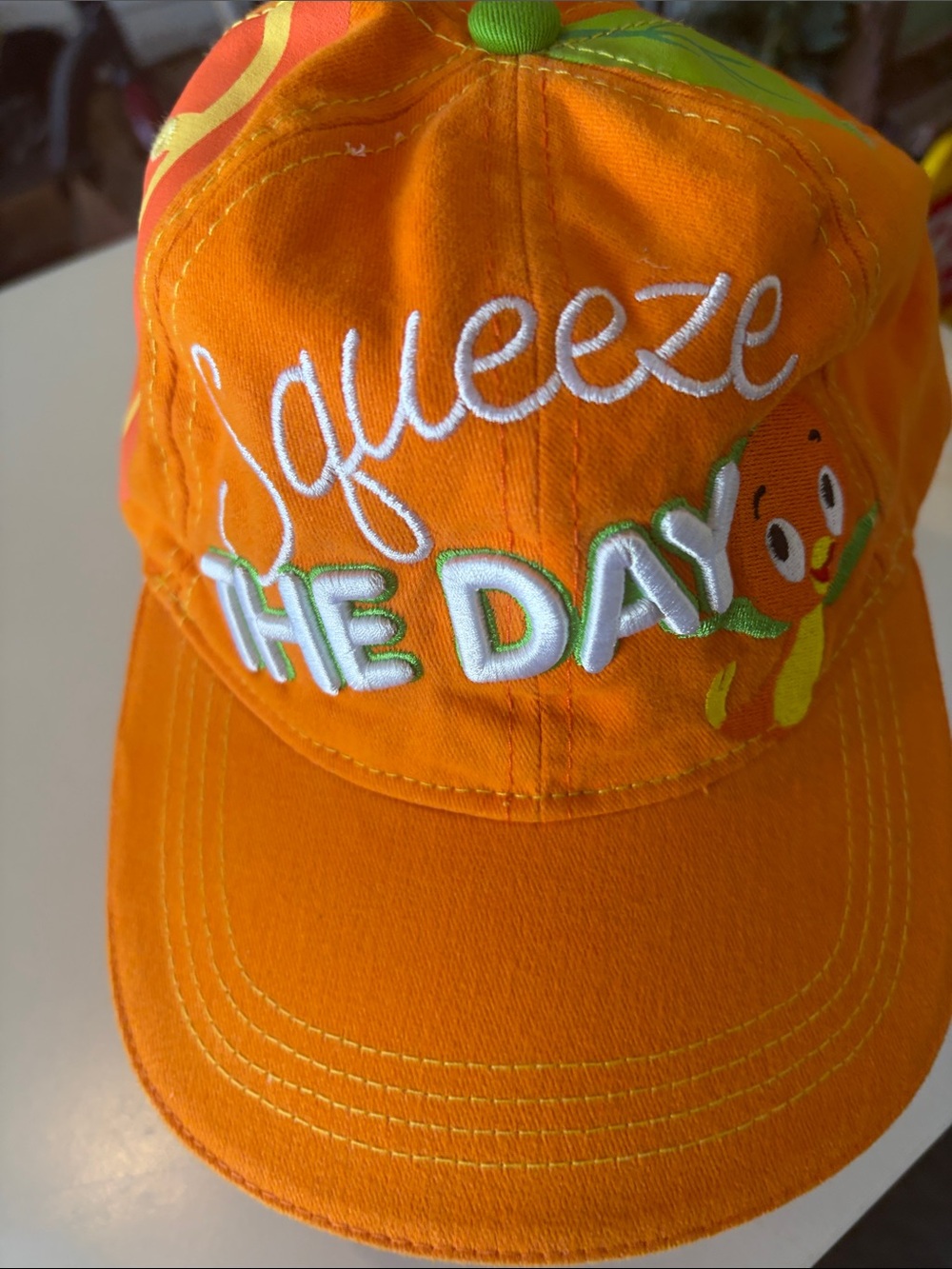 Walt Disney World Orange Bird   'Squeeze the Day' Embroidered Baseball Cap